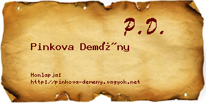 Pinkova Demény névjegykártya